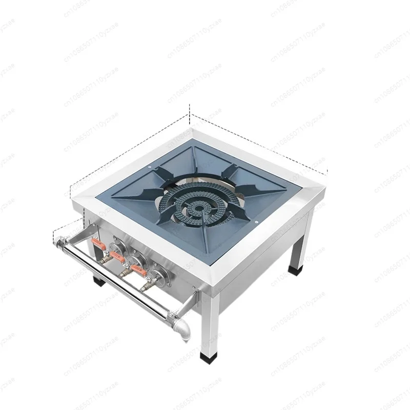 Free Standing Single Stock Pot Stove Propane Stainless Steel Countertop Commercial Gas Burner Range