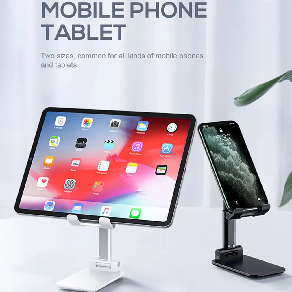 Adjustable Desk Mobile Phone Holder Stand Metal Desktop Tablet Holder Table Cell Foldable Extend Support For iPhone iPad