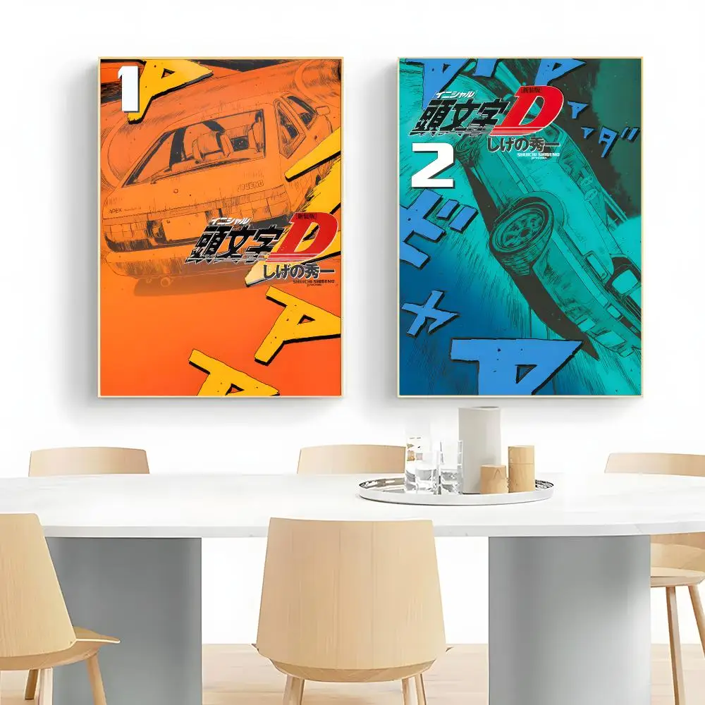 D Anime Racing Initial D Poster Wall Art Print Decorative Mural Home Decor Gift Unframed
