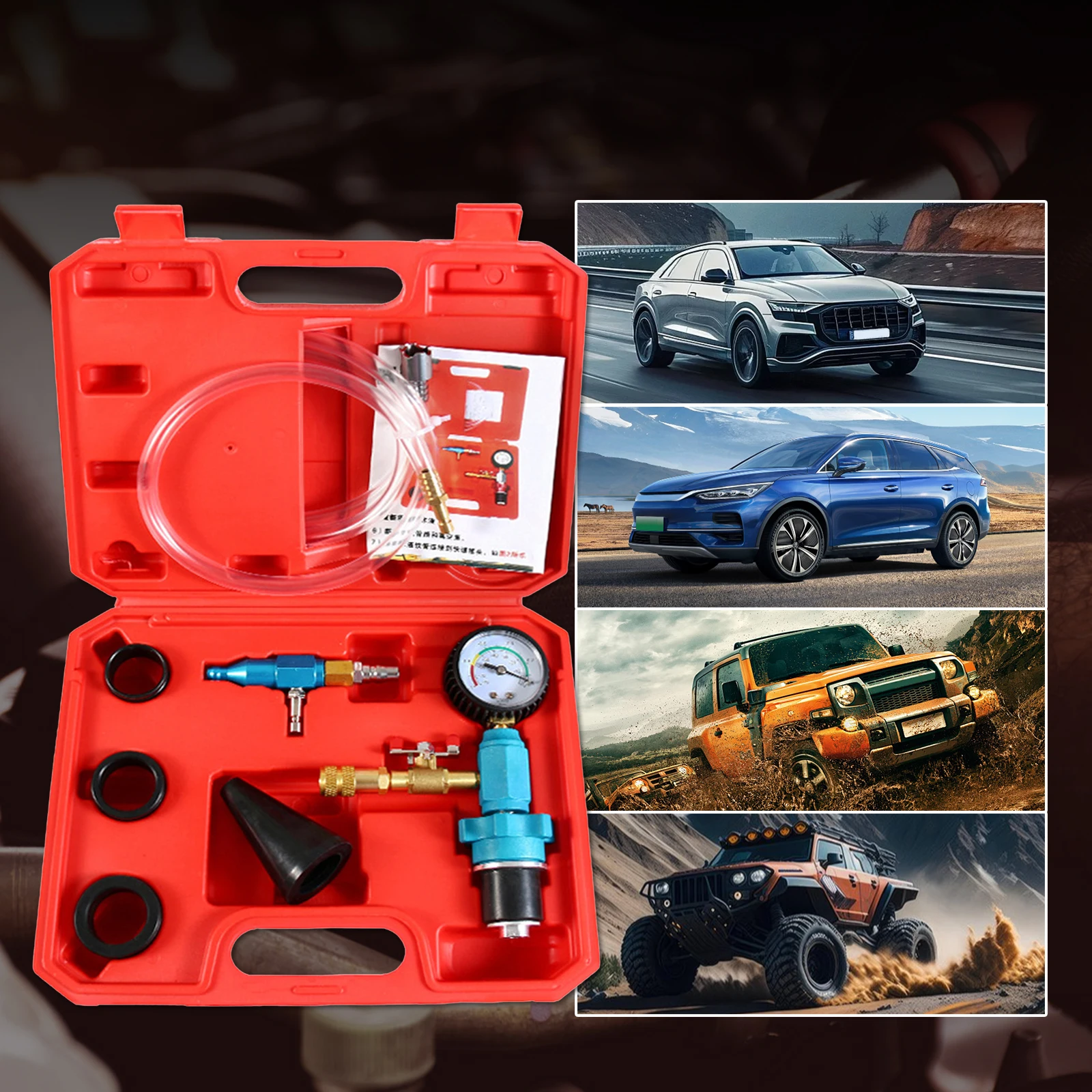 

Vacuum Purge Tool Cooling System Vacuum Purge Coolant Refilling Kit Coolant Refill Kit Antifreeze Change Filler Set for Cars