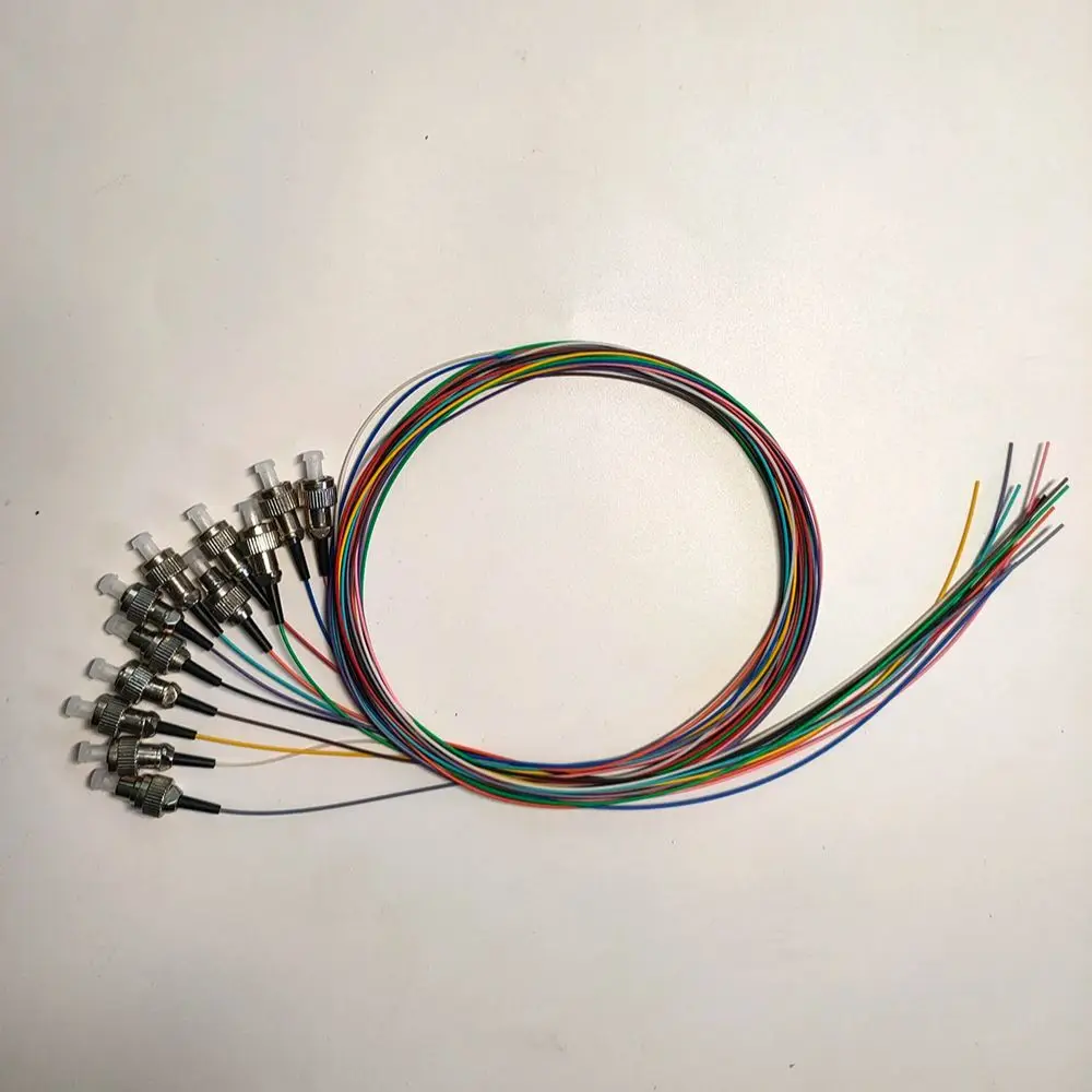 FC/UPC 12色光ファイバピグテールケーブル 0.9mm FTTH光ファイバパッチコード シングルモード光ファイバピグテール モデム用 1.0M