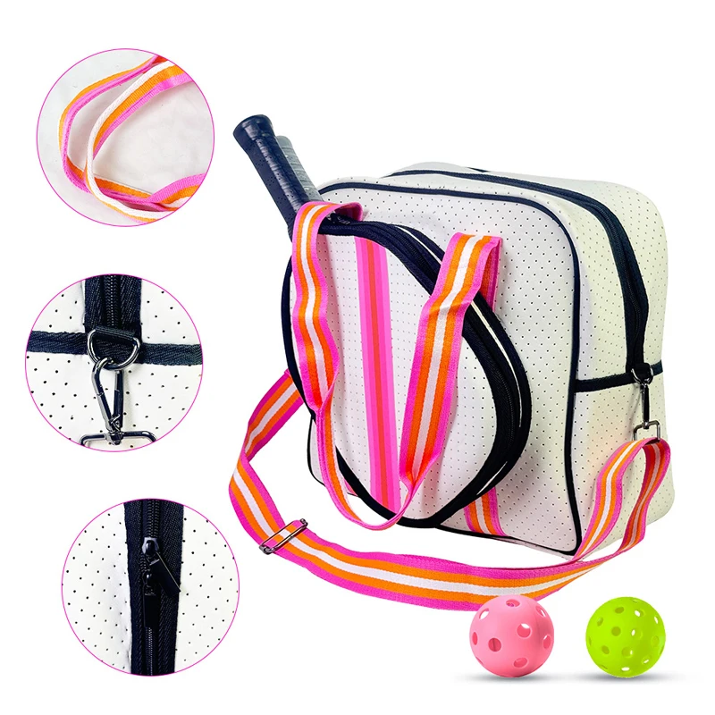 Women Neoprene Pickleball Bag Large Capacity Waterproof Portable Padel Tennis Bag Multi-functional Pickleball Racquet Handbags