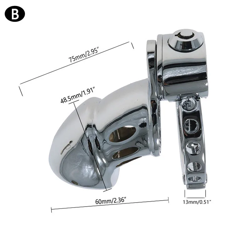 Adjustable Card Ring Metal Chastity Cage Penis Cover Male Chastity Device Cock Lock Bird Bondage Cbt Sex Toys For Men CB6000 view 5