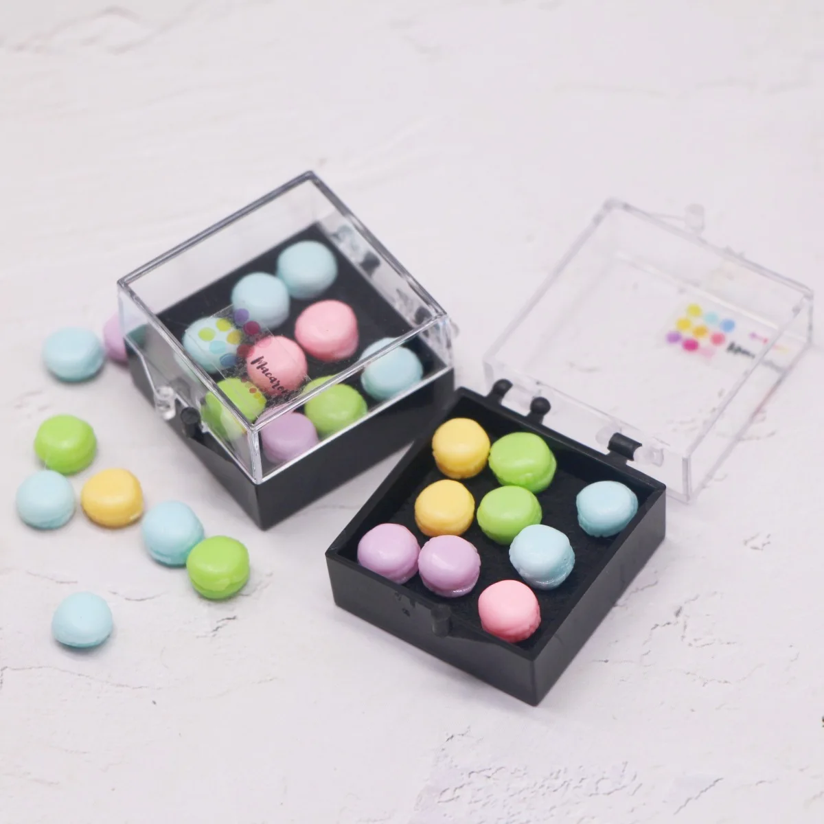 Domek dla lalek Domek dla lalek Mini symulacja Macaron BJD Miniaturowe jedzenie Scene Play Prop Model