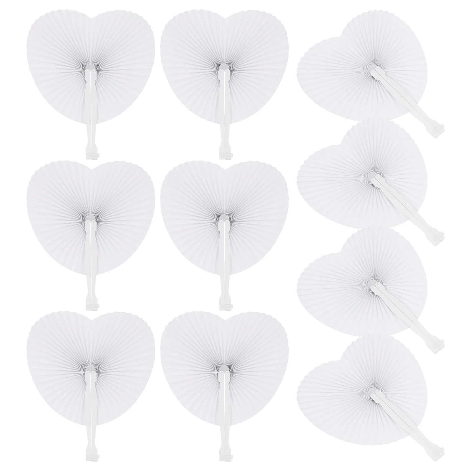 

48 Pcs Wedding Fan Hand Held Blank Party Favor Flowers Garland for Decoration Car