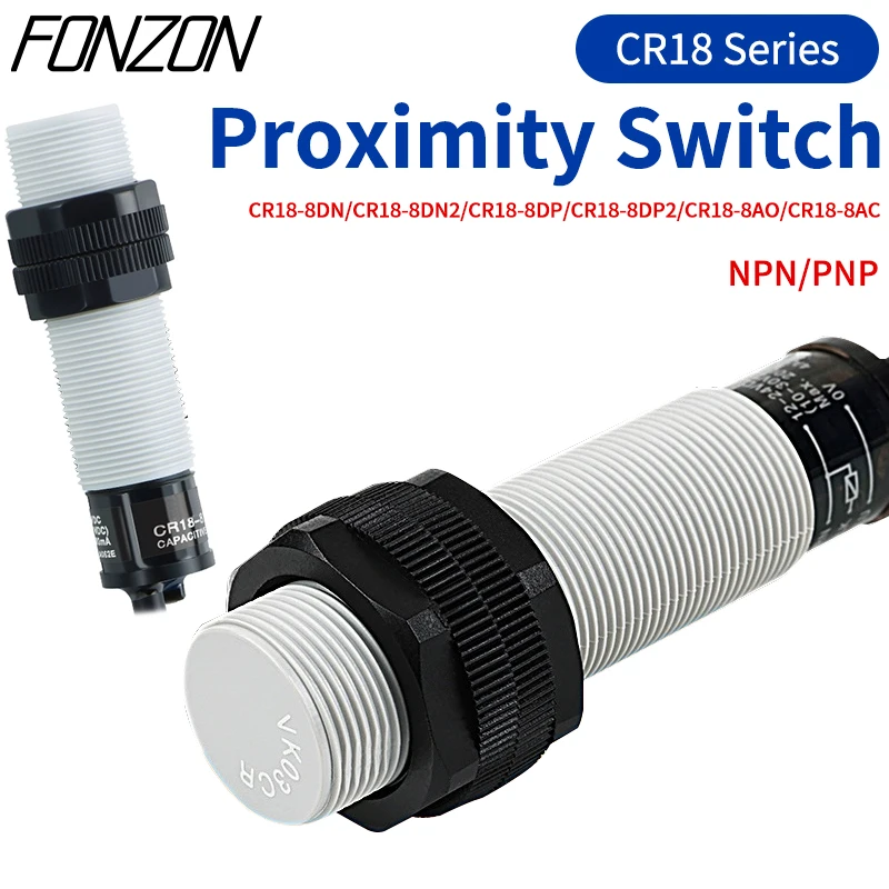 M18 photoelectric Sensor 8mm Adjustable Diffuse Reflection photoelectric Switch Sensor Optical Proximity Switch NPN/PNP