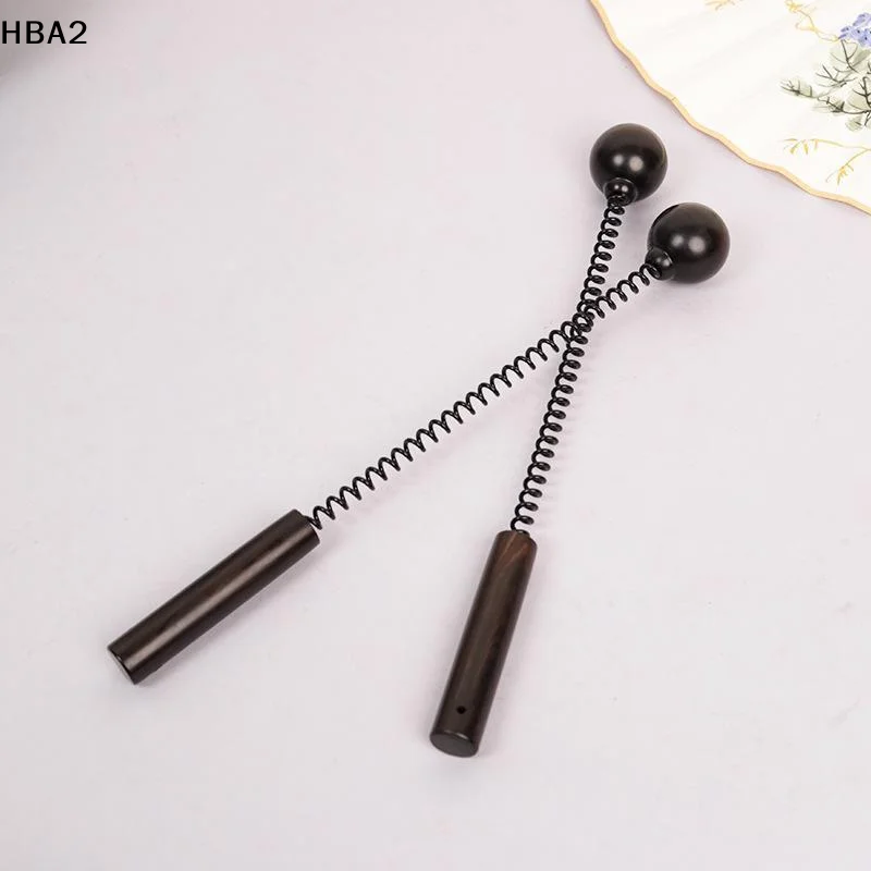 【H】36cm Acupoint Tapping Massage Hammer, Retractable Spring Handle Body Stress Relief, Sandalwood Ball Neck Leg Relaxation
