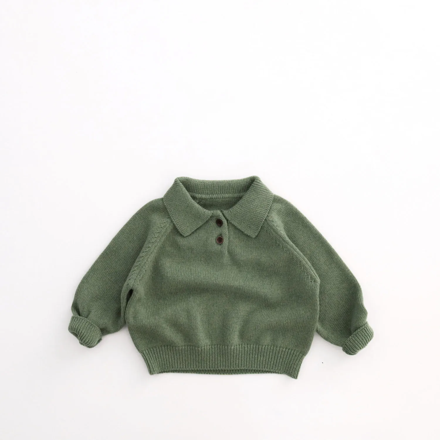 MILANCEL 1-7 Jahre Kinderpullover mit Umlegekragen, warme Strickkleidung für Mädchen, Baumwollpullover für Jungen, Strickkleidung für Mädchen. – Detail 3