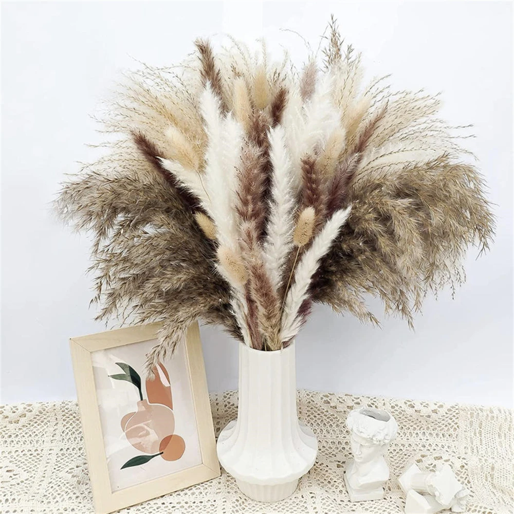 

Pampas Grass Dried Flower Wedding Party Christmas Winter Decoration and Table Accessories Wall Vase Supplies Centerpiece Deco