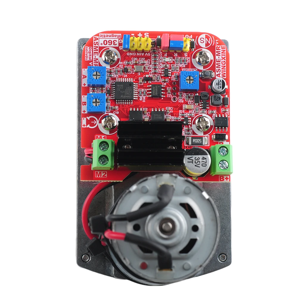 ASME-MRB 380kg.cm Servo Magnetic Encoded 360 Degree High Torque Digital Servo for Robot Arm Valve Control Camera PTZ Control