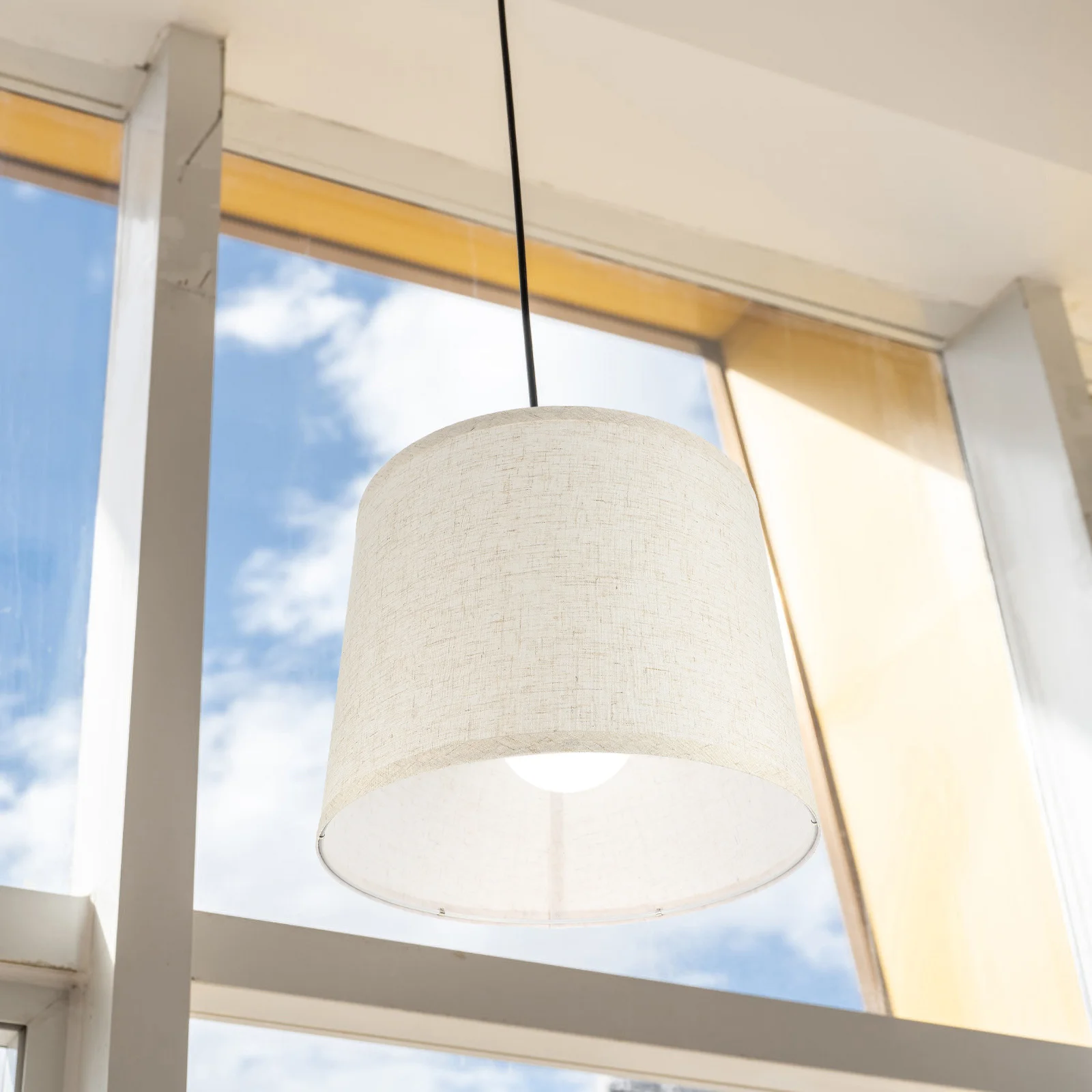 

Replacement Linen Round Lampshade Metal Table Lamp Floor Light Cover Modern Home Decor Linen Lamp Shade