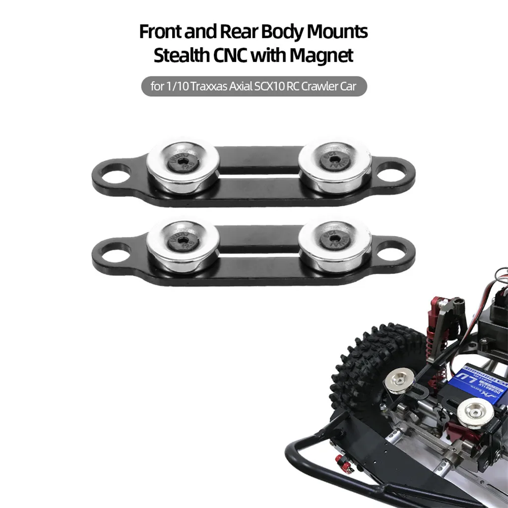 Dianteiro e traseiro do corpo montam Stealth CNC com ímã, Peças de atualização do carro, 1:10 RC Crawler, Trxs Axial, SCX10