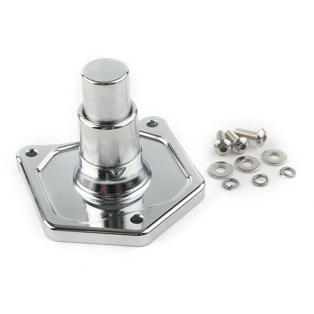 Efficient Push Button Starter Switch with Chrome CNC Solenoid Cover for Big Twin 9117 Simplifies Activation Process