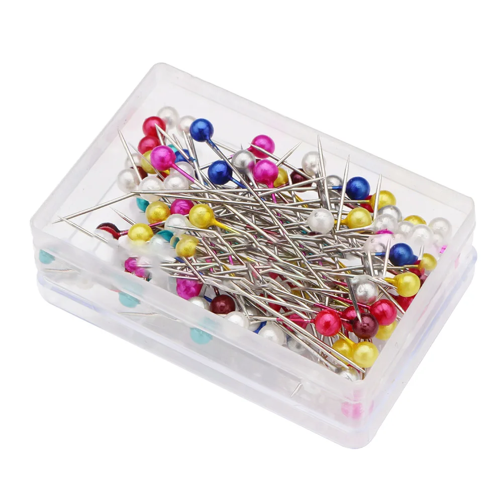 Colorful Clothing Positioning Bead Needle Set  100pcs Straight Pins  Suitable for Tailoring and Party Decorations