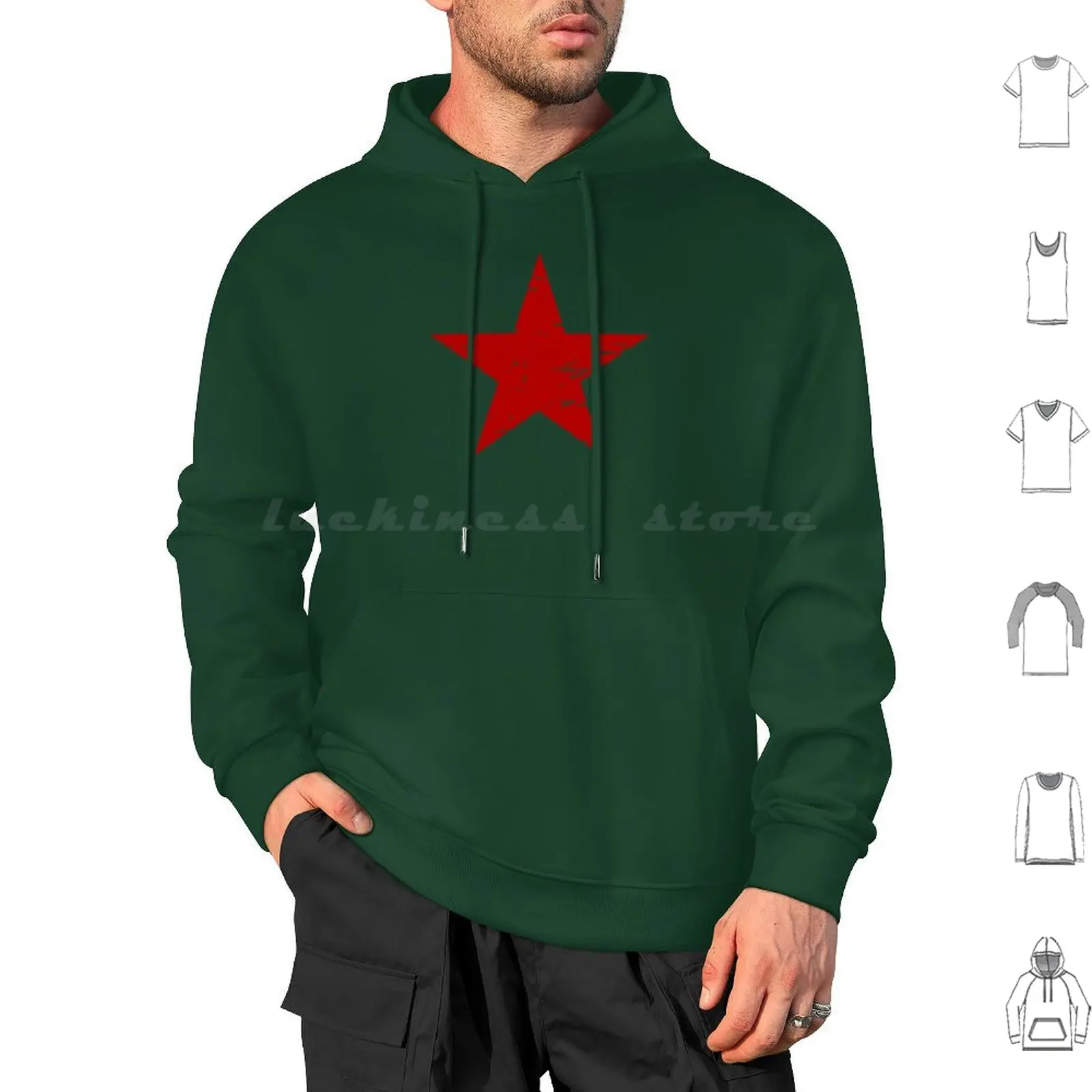 The Red Star Hoodie cotton Long Sleeve No Pasaran Red Star Racism Trump Socialism Marxism Anti Anti Racism Anti Racist