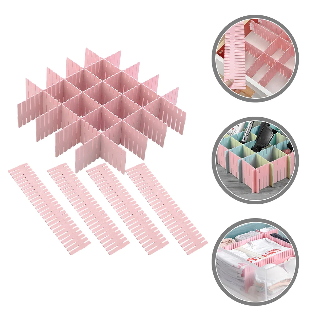 12 Pcs Drawer Divider Size Plastic DIY Dividers Partition Plate Storage Useful Sub-grid Organizer Freely Pp Multipurpose Design