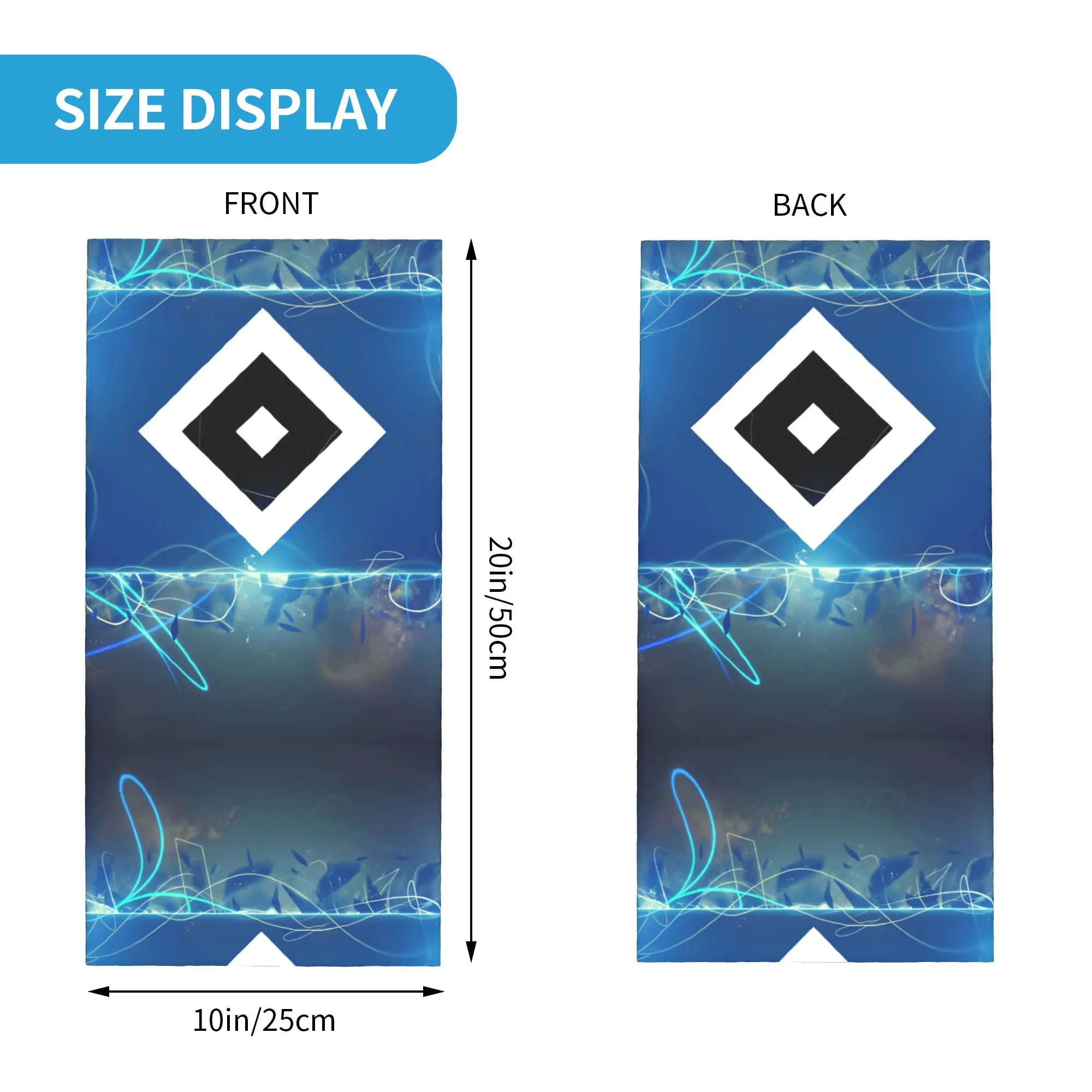 HSV German Soccer Club Bandana Neck Cover Printed Hamburgers SV Magic Scarf  Fishing for Men Women Adult Breathable