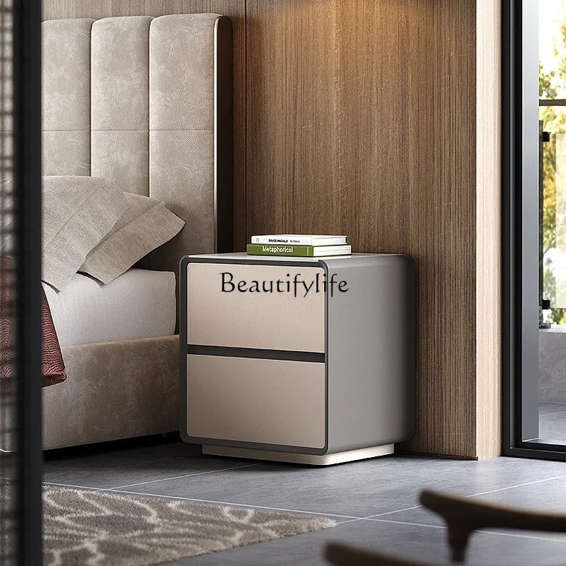 FG17Home Bedroom Bedside Cabinet Simple Italian Slate Bedside Table