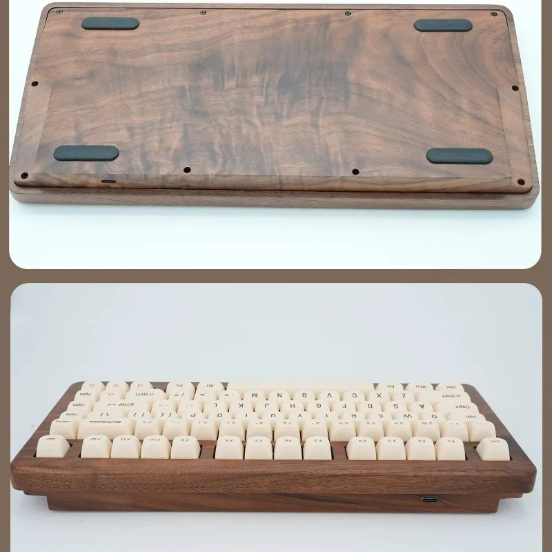 Sky75 Tofu Walnut Mechanical Keyboard Kit Custom Hot-swap RGB Gasket Wireless Tri-mode Bluetooth Wooden Gaming Keyboard Gifts