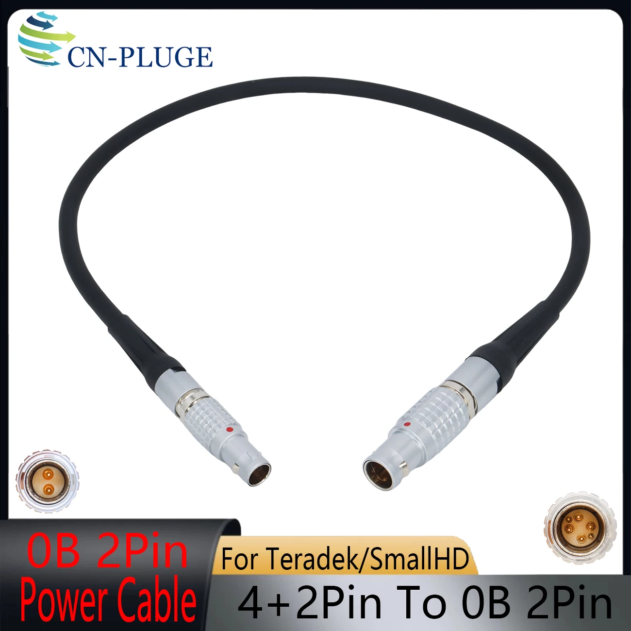DJI Ronin2 DC (4+2) 6pin To 0B 2Pin Cable  for Blackmagic PYXIS 6K/12K / ZCAM E2  Flagship Camera Power Cable ﻿