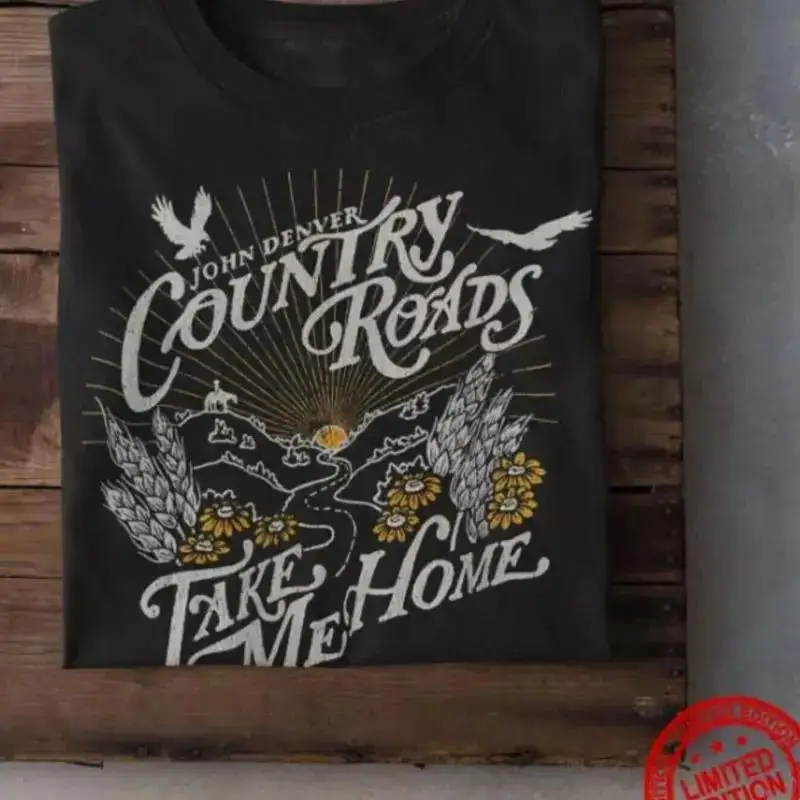 Country Roads Take Me Home John Denver Country Music Concert Retro Gifts T shirt