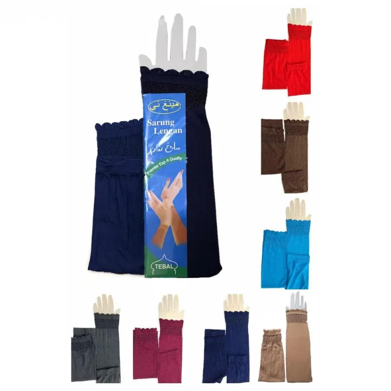 Islamic Muslim Sleeves Gloves Arm Cover Hijab Stretchy Fabric Arab Sleeves New Elastic Sun Arm Warmer Middle East