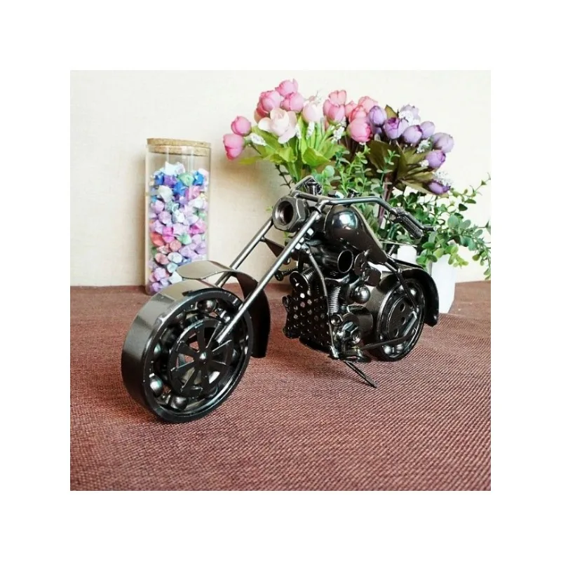 Adornos de decoración Vintage para el hogar, modelo de motocicleta de metal de hierro, artesanías dominantes, regalo de cumpleaños para hombres