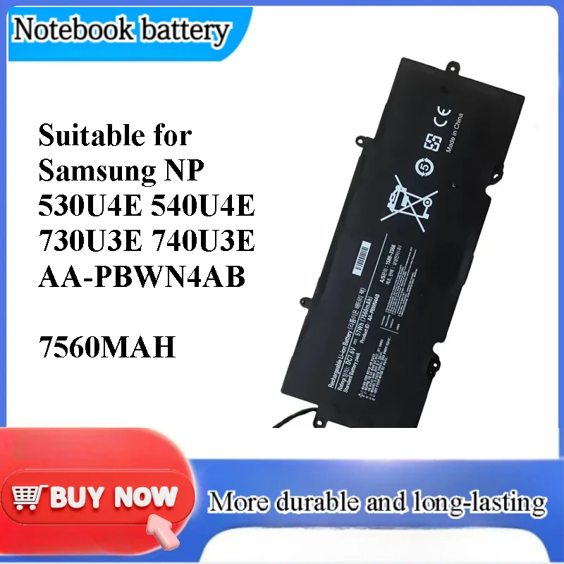for NP 530U4E 540U4E 730U3E AA-PBWN4AB notebook battery