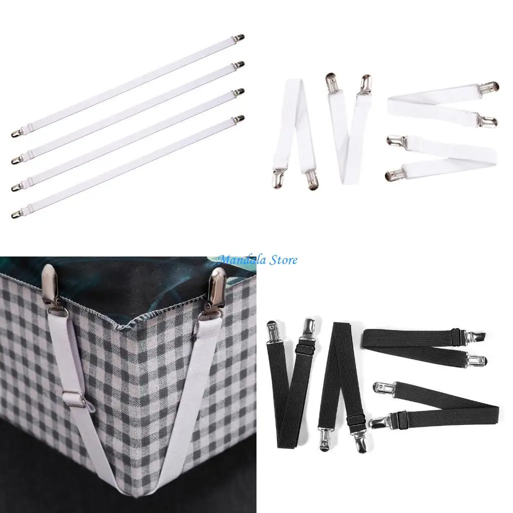 U2JC 4pcs Adjustable Mattress Holder for Bed Sheet Fastener Clips Bedding Accessories