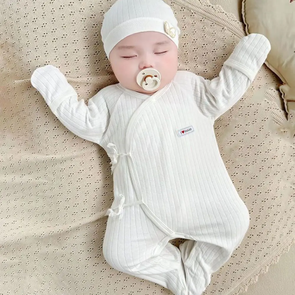 Long Pants Climb Lace Up Baby Romper Infant Romper Cotton Newborn Jumpsuit Casual Outfit Anti-scratching Baby Bodysuit Toddle