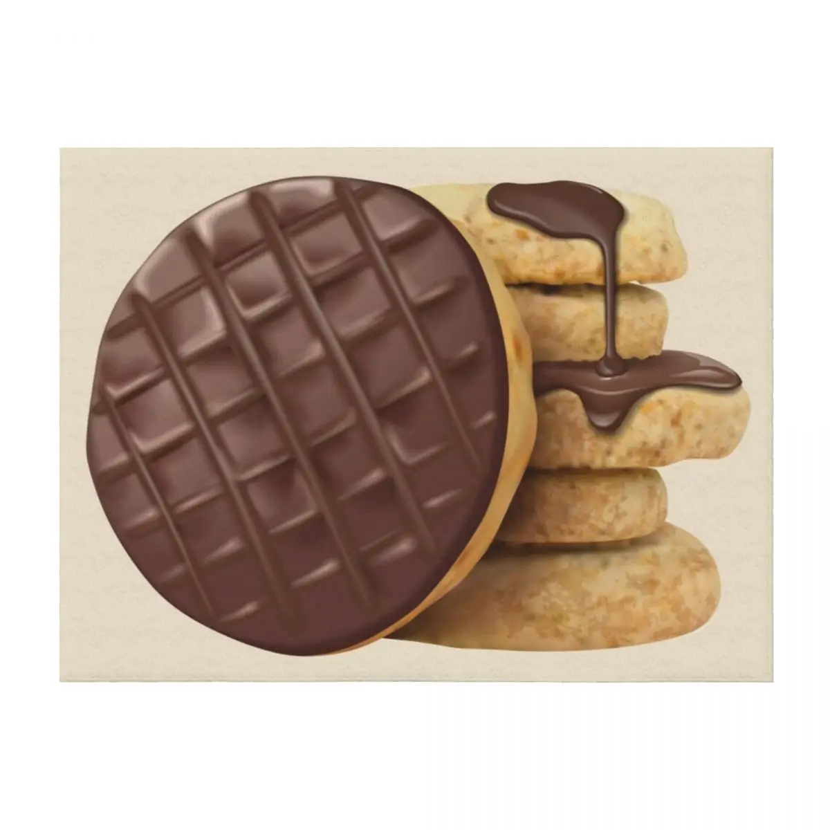 Manta de galleta de galletas digestivas de Chocolate con leche, colcha de diseño de lujo, mantas de tela de Franela suave