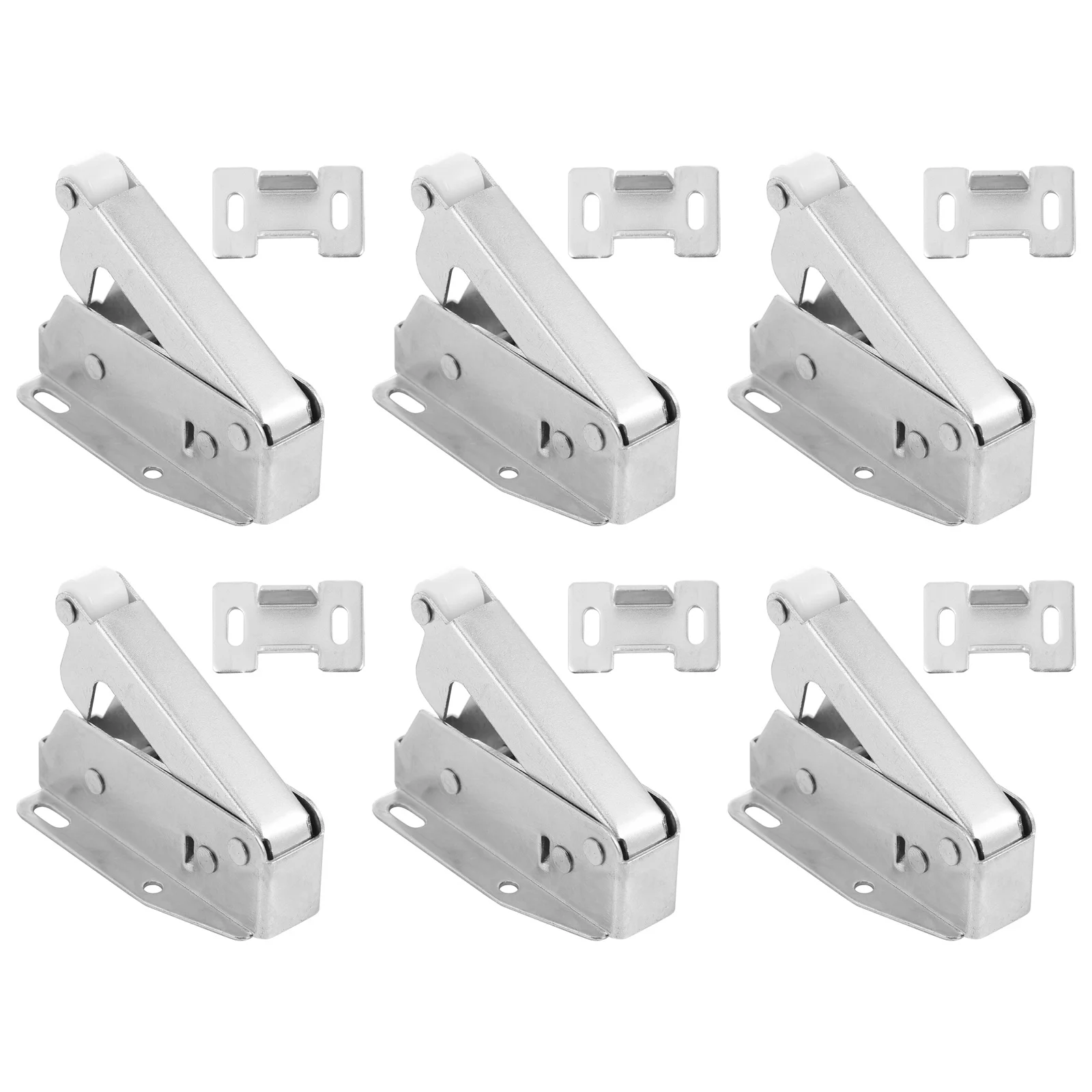 6Pcs Push Catch Latch Invisible Cabinet Door Lock Spring Open Lock for Drawer Cupboard Furniture Motorhome
