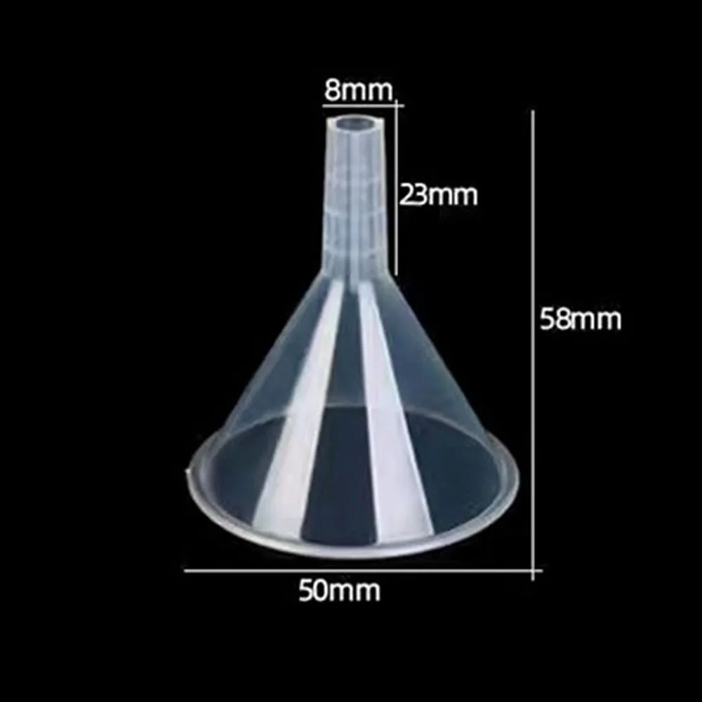 1/3Pcs Practical Clear Plastic Funnel Set Kitchen Funnel Lab PP Funnels Lab Bottles, Essential Oils