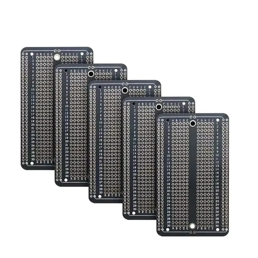 2.54 Spacing Permanent Breadboard Gold-plated Five-hole Prototype Breadboard Black Universal Welding Practice Board