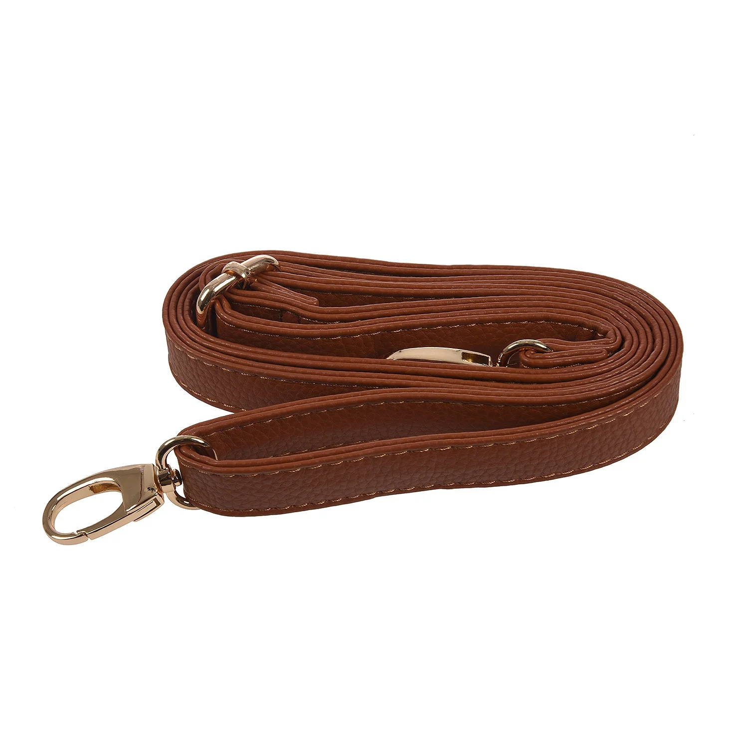 DIY Replacement Leather Bag Shoulder Strap Handle Body Adjustable 140*2cm, Brown