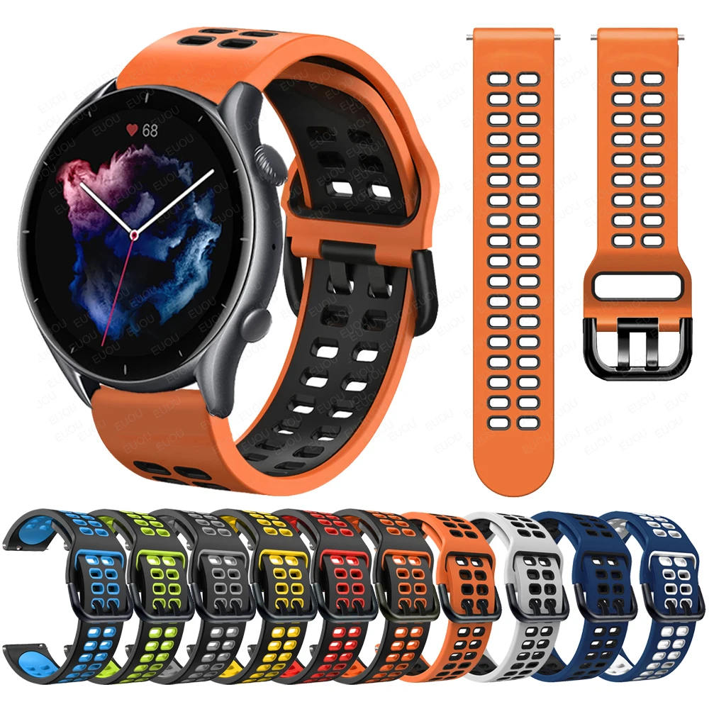 Easyfit Strap For Amazfit GTR 3 Pro/GTR 4 2 2e GTR 47mm/GTS 3 Bip Smartwatch Sport Silicone Band Replacement Watchband Bracelet