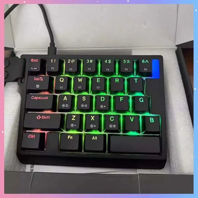 

HE30 Mechanical Keyboard 29 Keys Magnetic Switch Smart Speed Quick Trigger E-Sports Gamer Gaming One-Handed RGB Light Keyboard