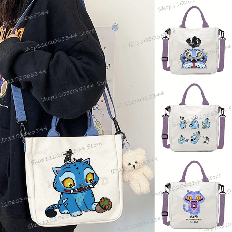 

Cartoon Tiger KPop Demon Hunters Women's Crossbody Bag Korean Ulzzang Anime 2025 New Shoulder Bags Fashion Teen Messenger Bag