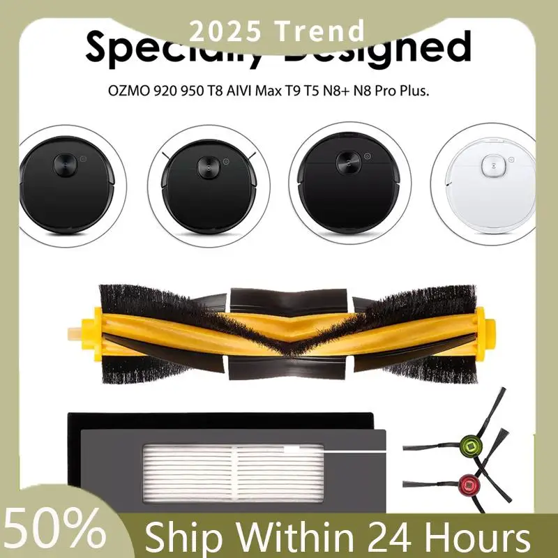 A75X Top 1Set Parts Accessories Fit For ECOVACS DEEBOT T8 T8 AIVI T8 MAX N8 Pro N8 Pro+ Yeedi Vac/Yeedi Vac Max Robot Vacuum Cle