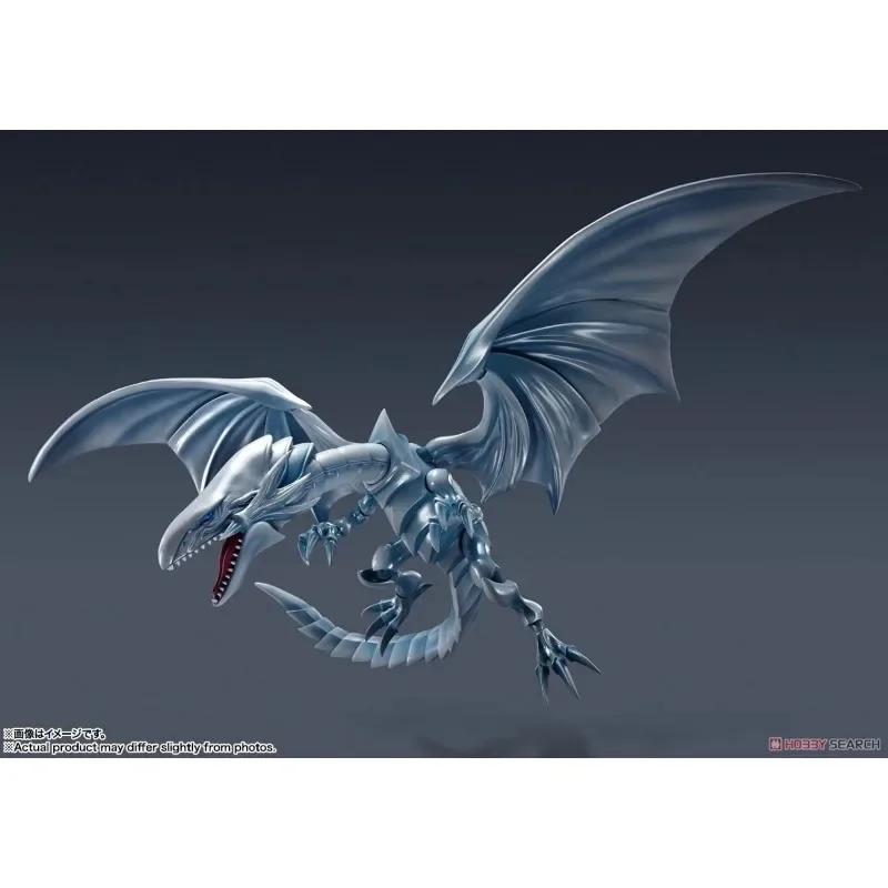 Bandai oryginalne oryginalne Yu Gi Oh pojedynek potwory niebieskooki biały smok S.H.MonsterArts 22cm Model figurki świąteczne zabawki prezentowe