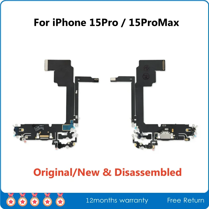 Tested Original New & Disassembled Dock Charging Flex Cable For IPhone 15 Pro Max USB-C Charger Replacement