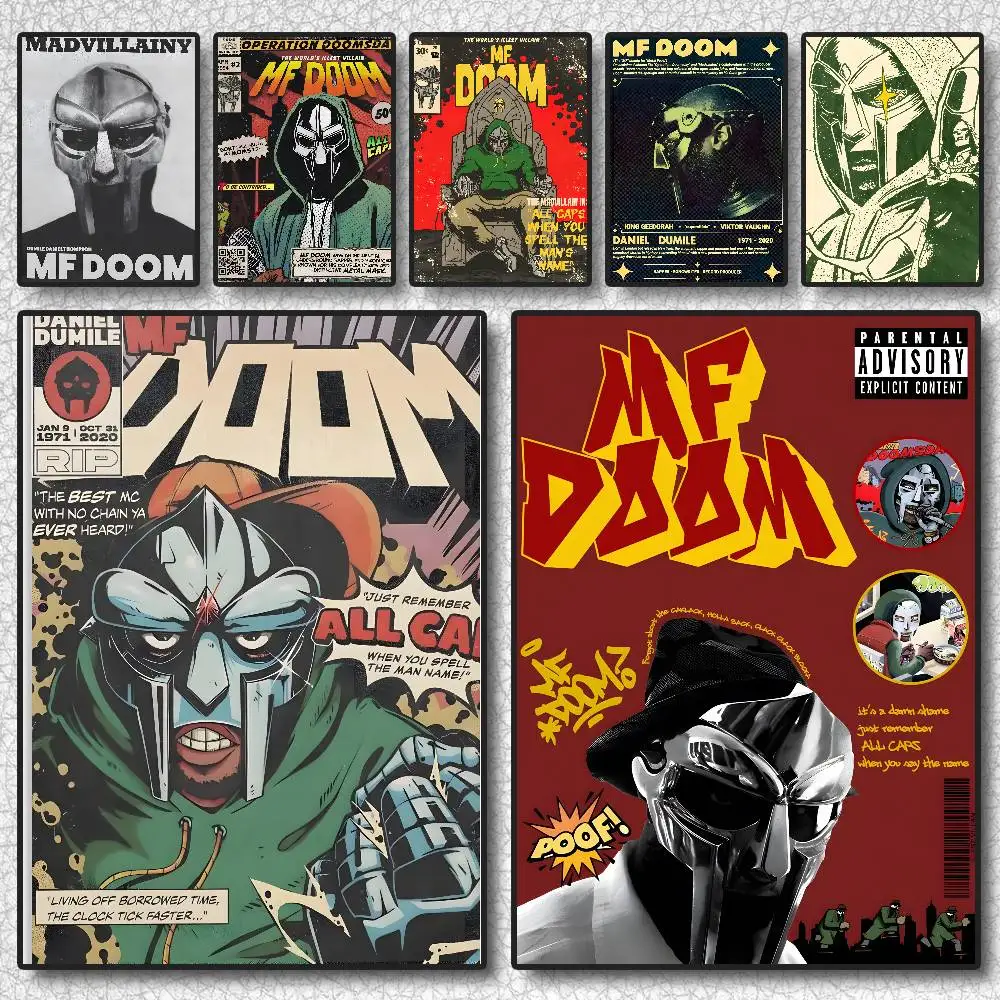Mf Doom Poster Adesivo Impermeabile Artistico Autoadesivo Coffee House Dorm Room Decorazione Da Parete
