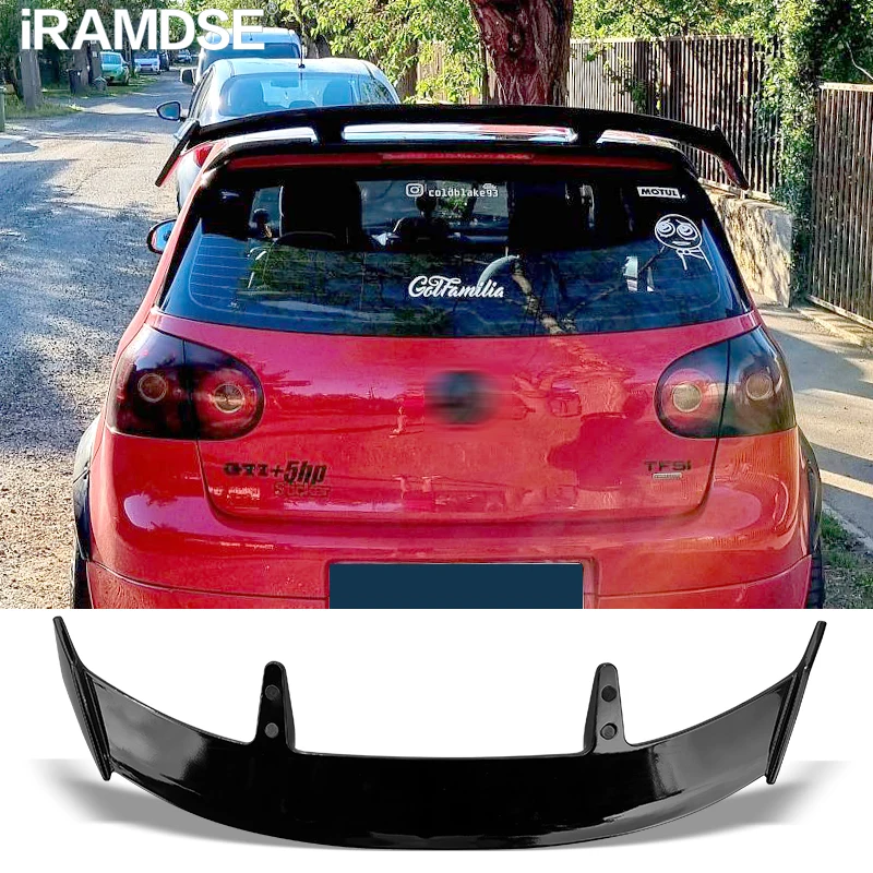 Trunk Universal Spoiler Forged Texture Type TE Car Rear Trunk Wing ABS Material Spoiler For Golf MK5 6 7 8 2006 - 2021