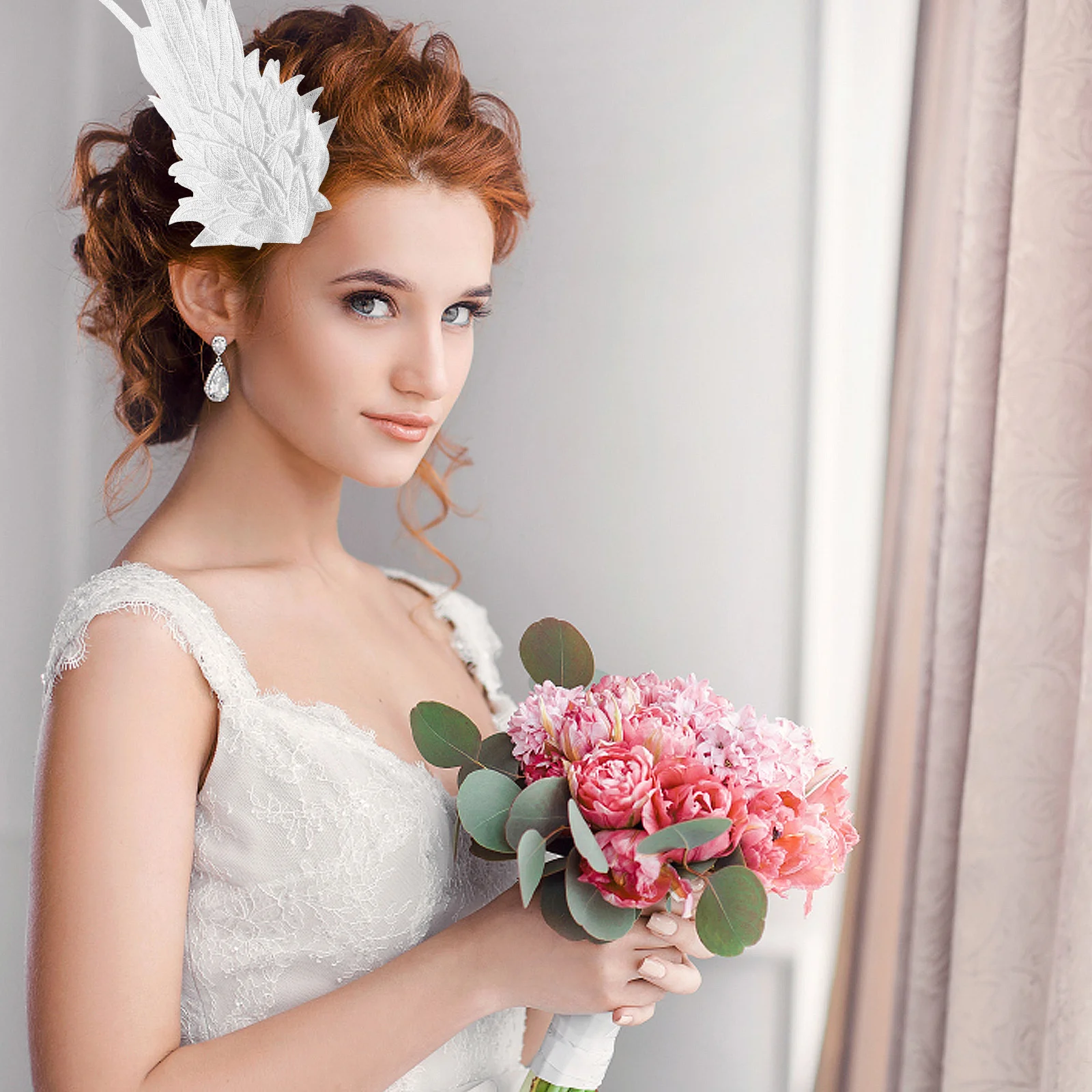 

1Pair Angel Wing Hair Clip Unique Embroidery Decorative Barrette Lightweight Comfortable Party Hairpin Ornament Gift for Girls