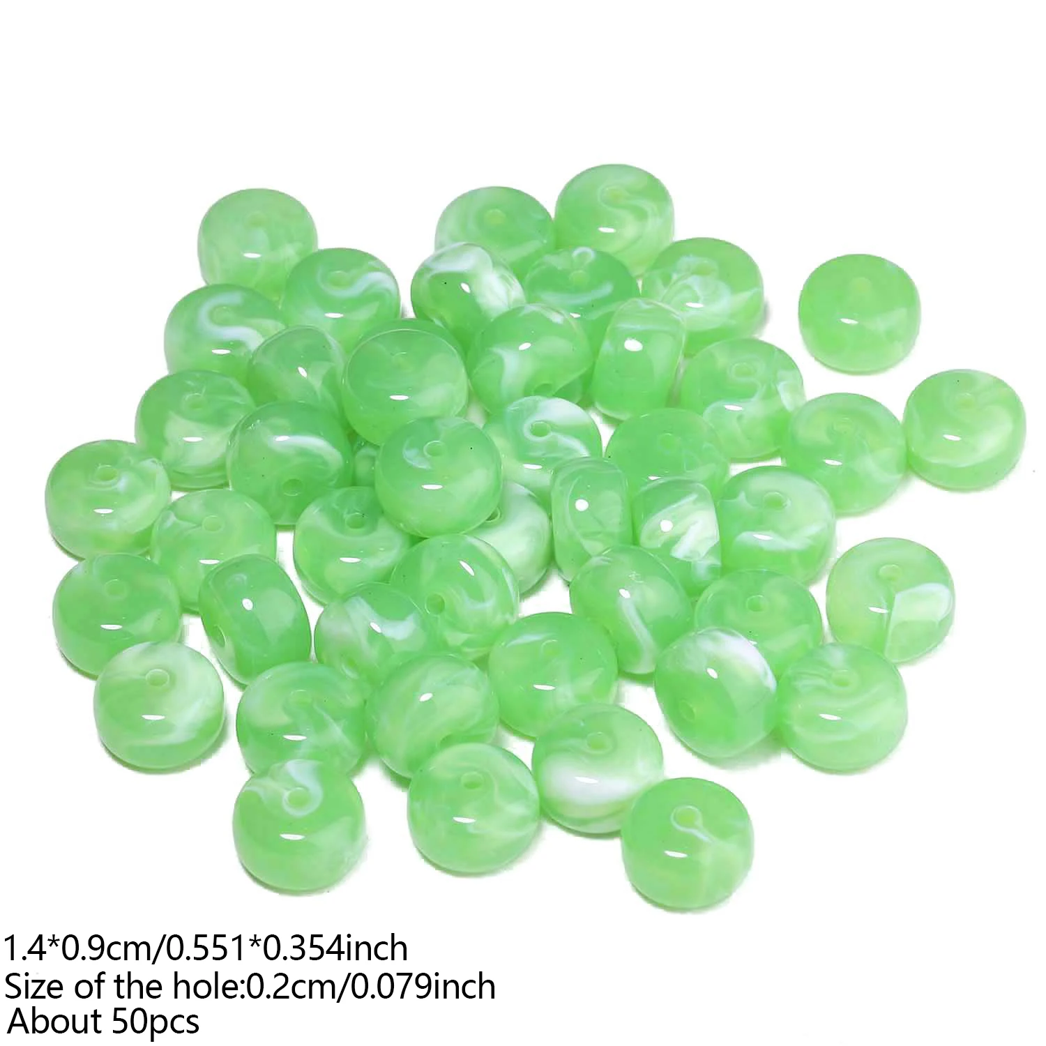 Farbige Acryl-Flachperlen 9x14mm Lose Spacer-Rondelle-Perlen für DIY-Ohrringe, Armbänder, Halsketten und Schmuckherstellung Zubehör – Detail 24