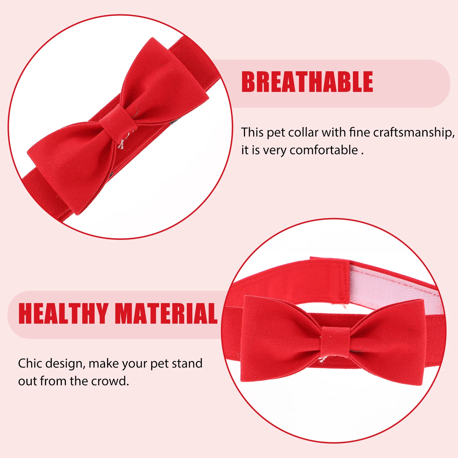 

Pet Bow Tie Necklace Skin-friendly Collar Bowtie Modify Photo Shoot Dog Canvas Animal