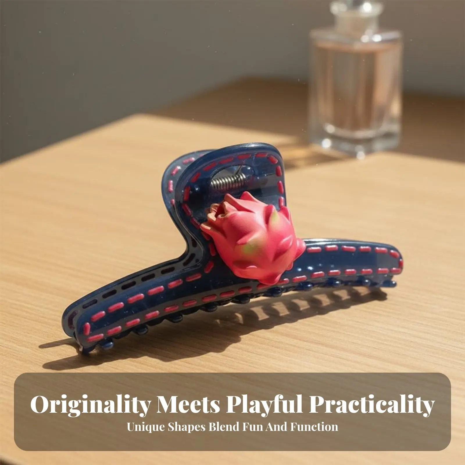 

Korean Design Jaw Hair Grip Premium Feel Large Hair Grip Korean Design Hair Gripper Non-Slip Flower Decorated Hair Grip