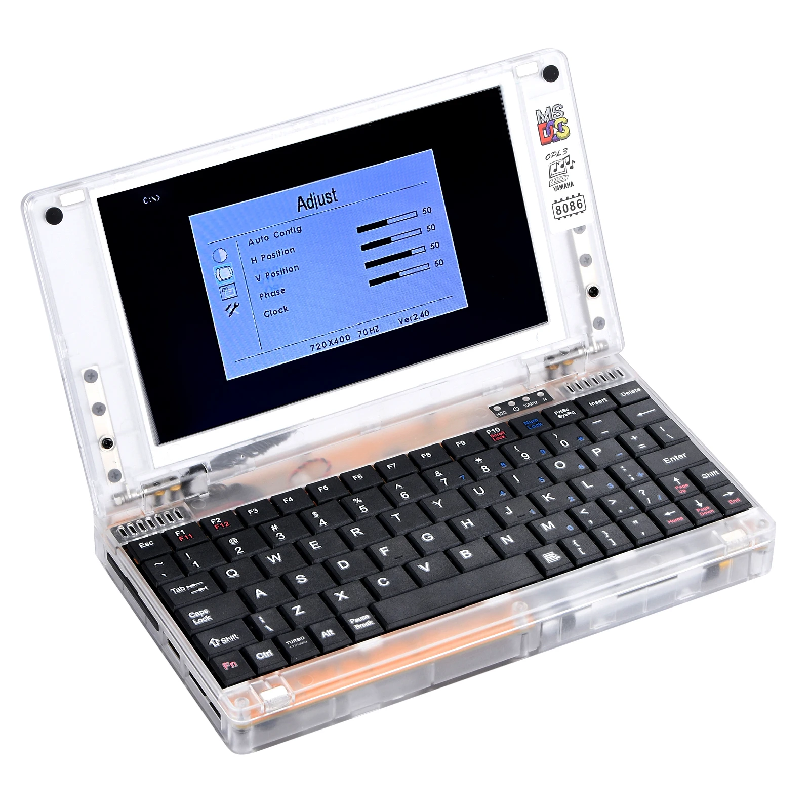 For IBM PC Compatible Handheld Computer Pocket 8086 DOS Win Ver 3.0 Retro Notebook VGA Graphics Card 8086 CPU 640KB RAM Laptop