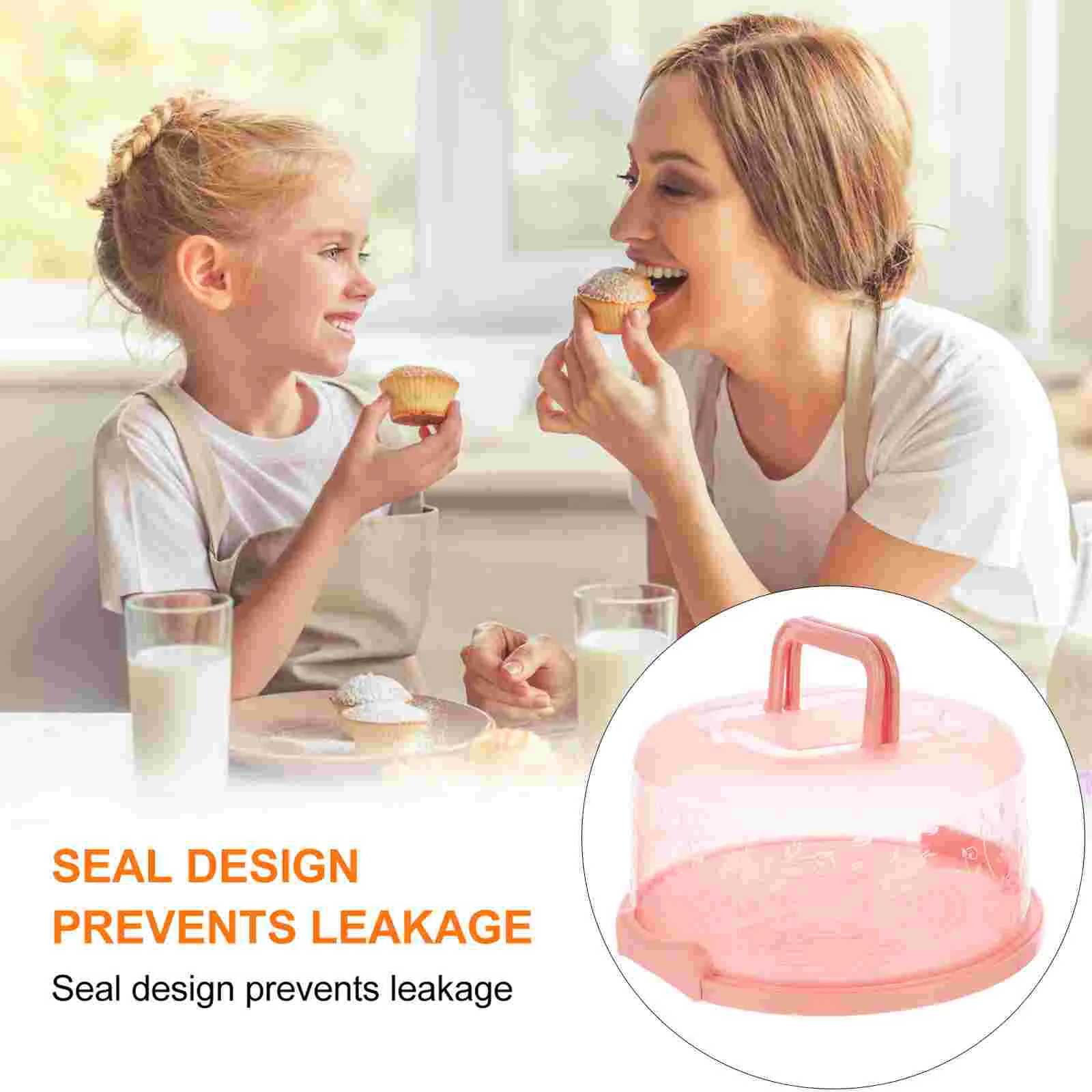 Round Storage Container Cake Box Clear Lid Packaging Boxes Dessert Organizer Pp Polypropylene Travel