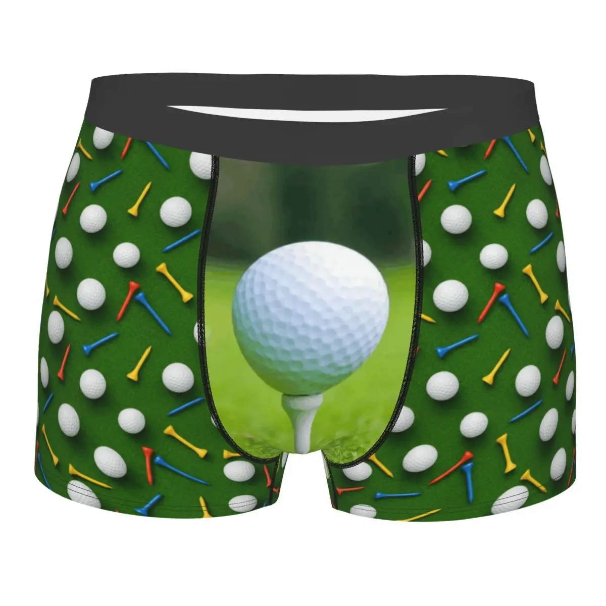 

Golf Ball Tees Pattern Valentine'S Day Underwear Birthday Gift For Boyriend Boxer Briefs Shorts Panties Breathable Underpants